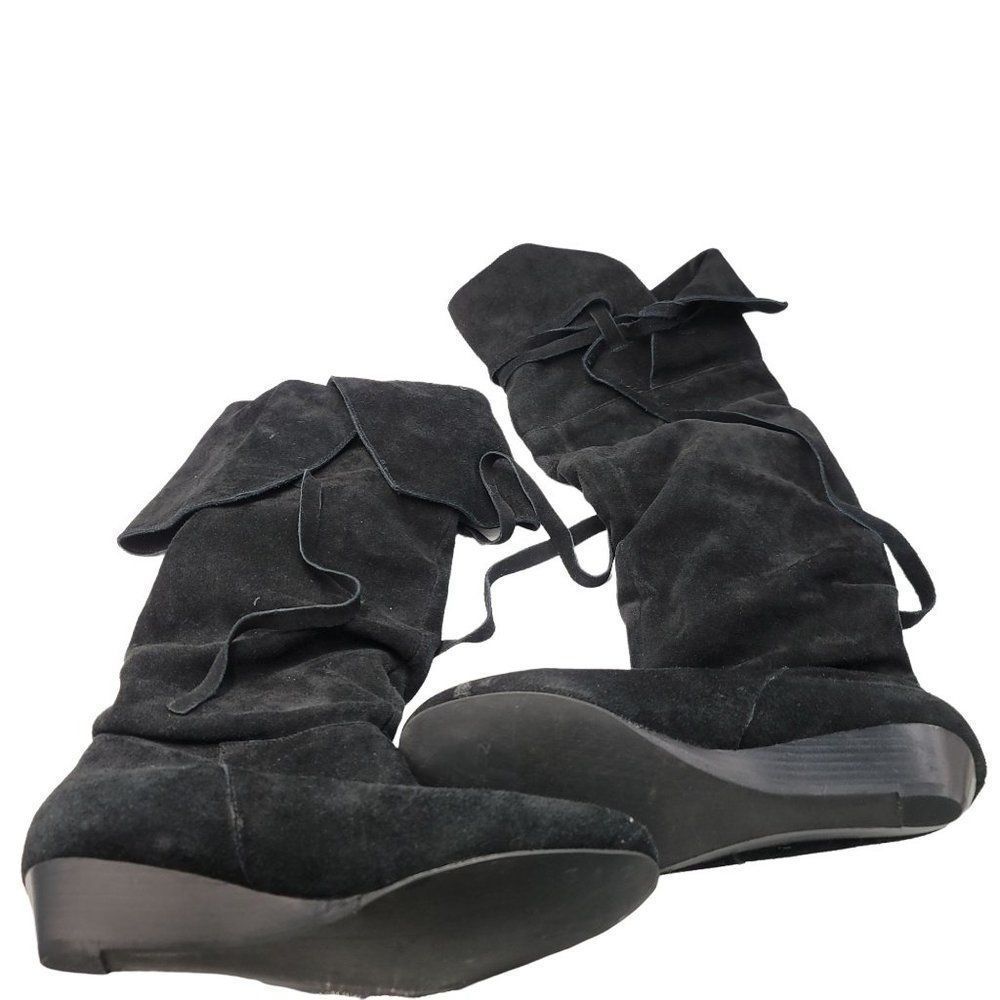 Nine West Black Boots Womens Size 11 Slouchy Knee High